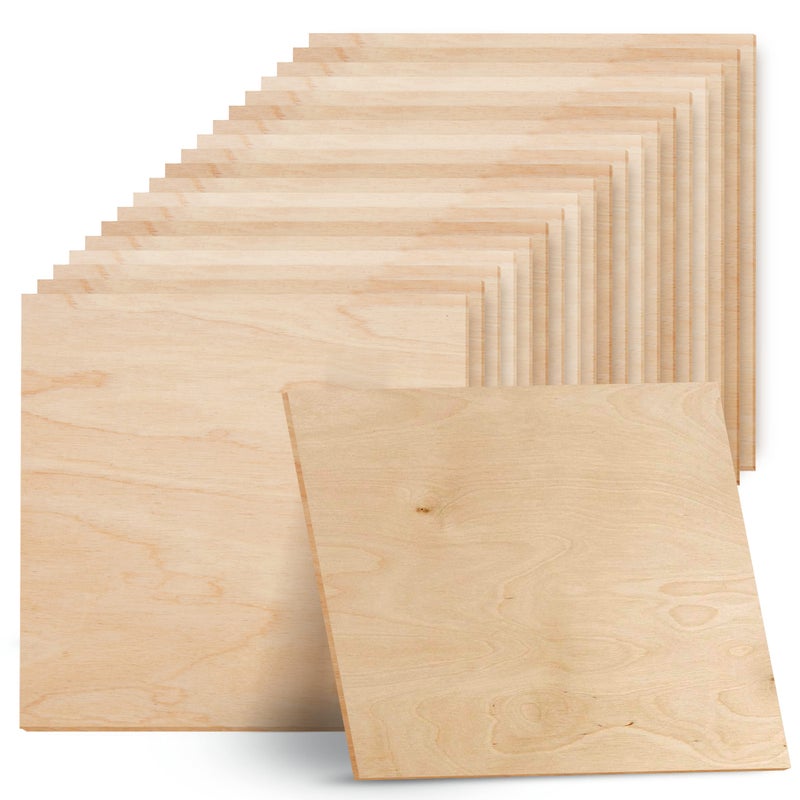 Artlicious 3mm Baltic Birch Plywood Sheet - 12 x 12 Inch -1/8 Wood For Laser Cutting - Wood For Laser Cutting and Engraving - Use Baltic Birch For Your Box Bottoms, Scroll Saw Art and Other Craft Work - Image 1